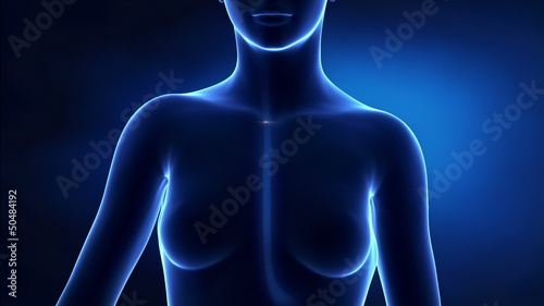 Female take digestive pill