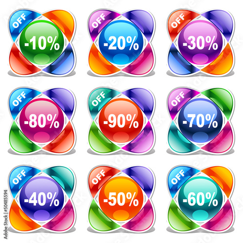 Vector discount labels 11