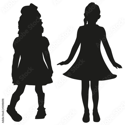 Silhouettes of kids