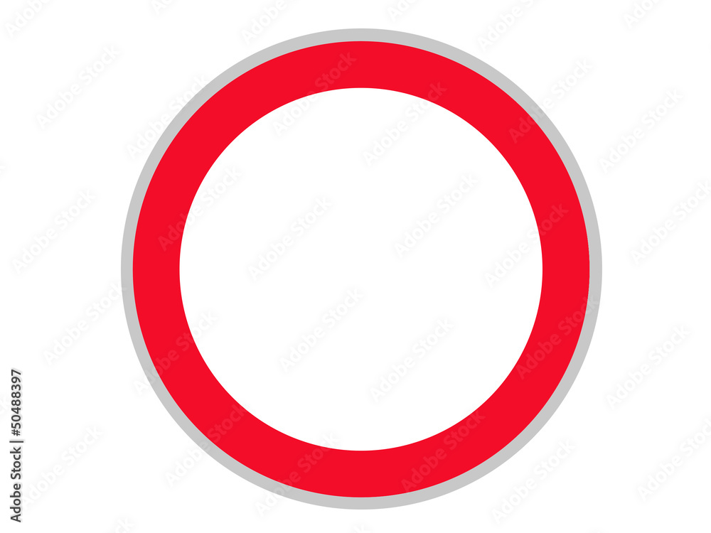 Verkehrszeichen: Verbot für Fahrzeuge aller Art Verkehrszeichen: Verbot für Fahrzeuge aller Art