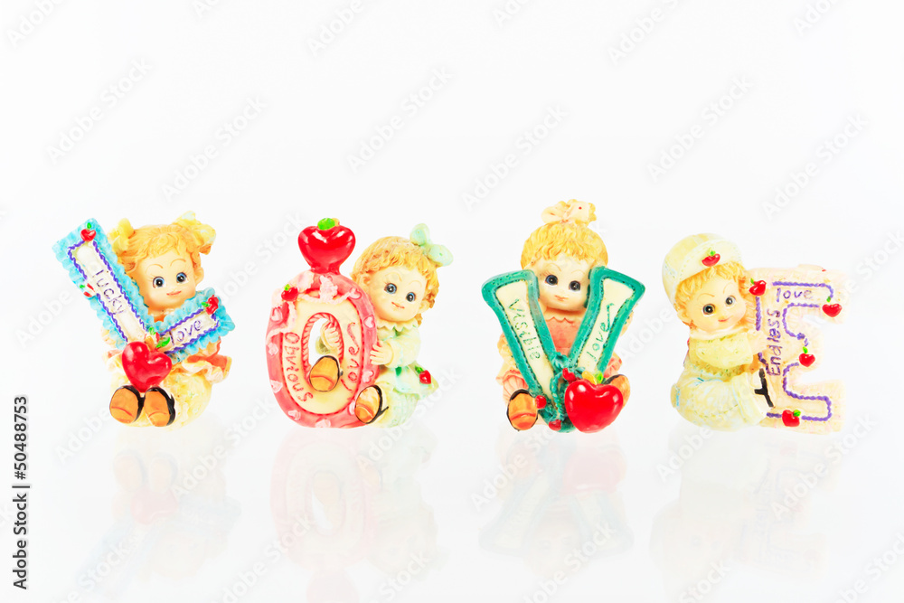 ceramic Doll love isolated ceramic Doll love isolated