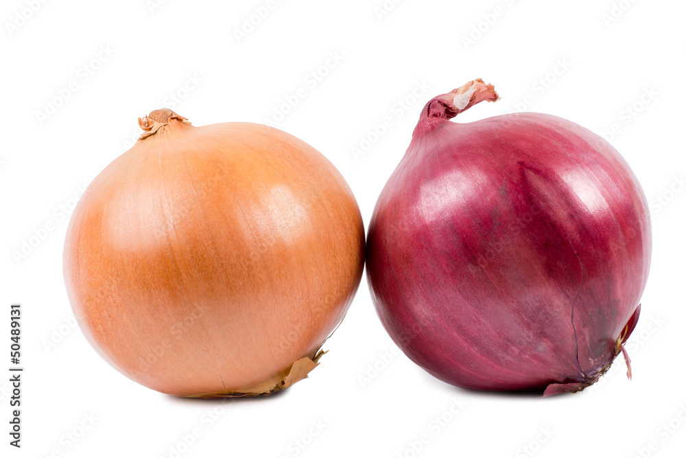Brown and red onions Brown and red onions