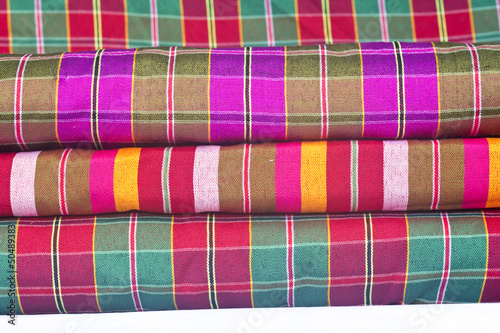 Handmade woven fabrics in thai