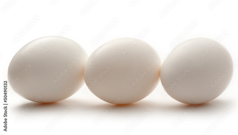 Eggs on the white background Eggs on the white background
