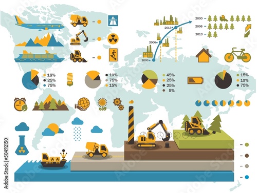 colorful ecology elements,vector info graphics