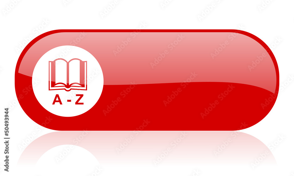 dictionary red web glossy icon dictionary red web glossy icon