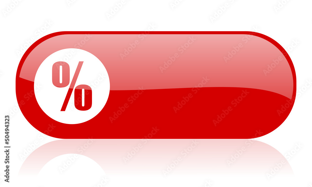 percent red web glossy icon percent red web glossy icon