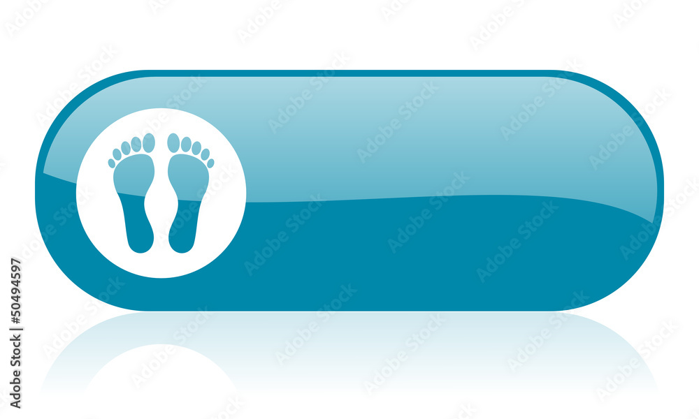 footprint blue web glossy icon footprint blue web glossy icon