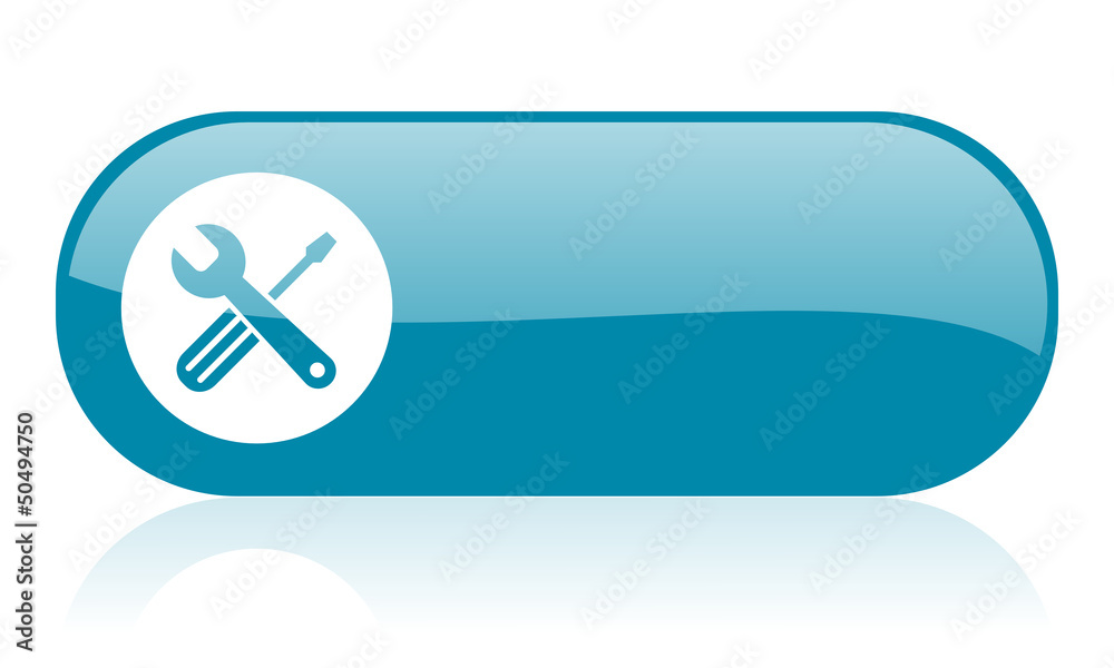 tools blue web glossy icon