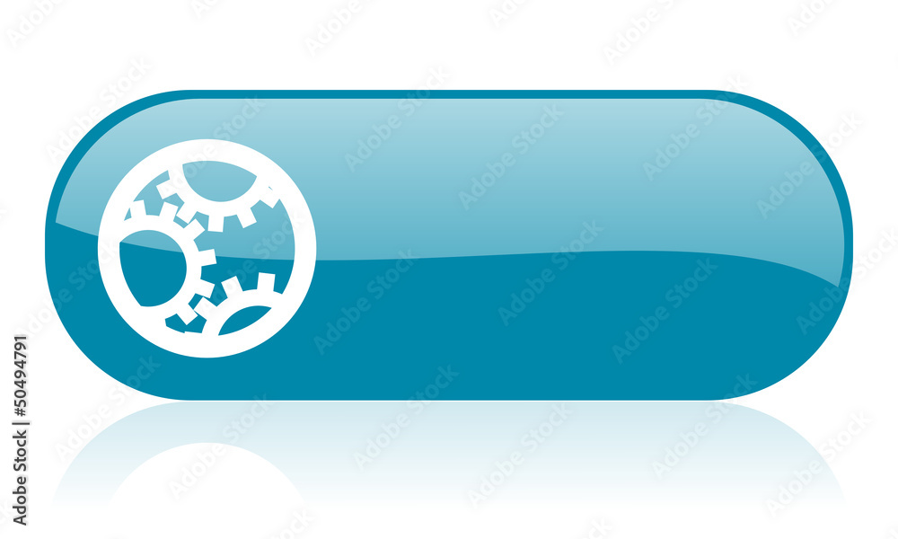 gears blue web glossy icon gears blue web glossy icon