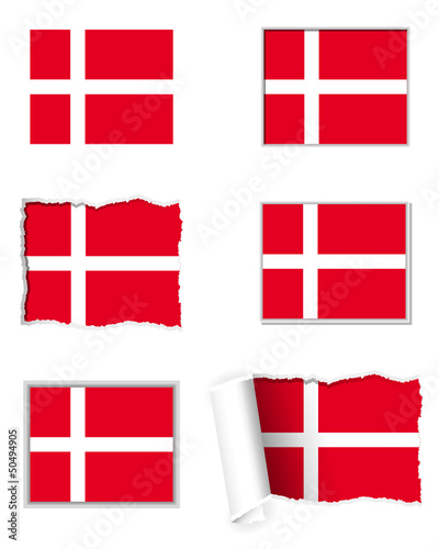 Fahnen Set Dänemark