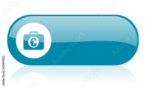 financial blue web glossy icon