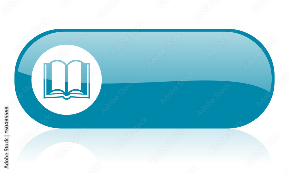 book blue web glossy icon book blue web glossy icon