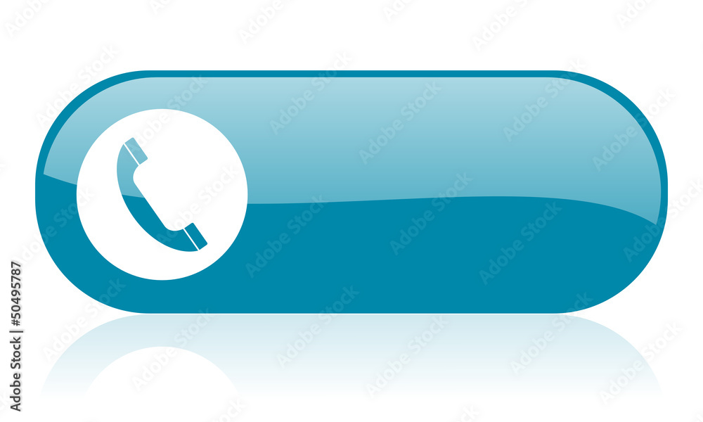 phone blue web glossy icon phone blue web glossy icon