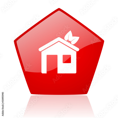 home red web glossy icon