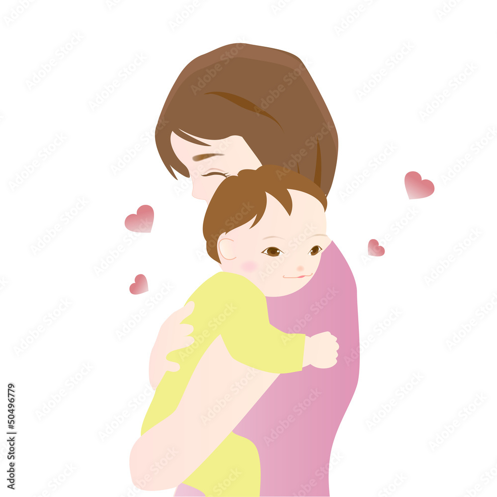 女性 赤ちゃんを抱く 女性 赤ちゃんを抱く