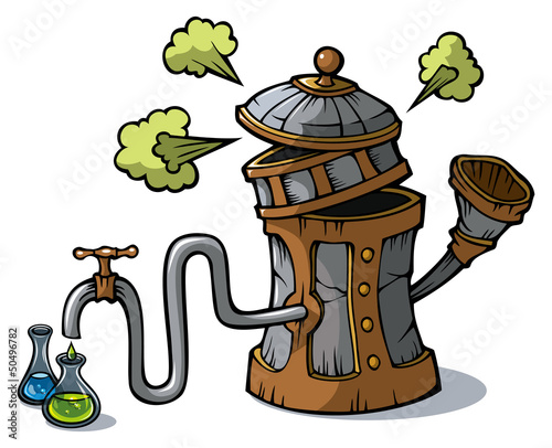 Distillation machine, vector illustration