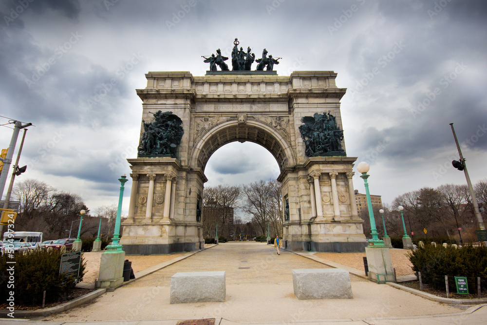 Historic Beaux-Arts arch in Brooklyn's Grand Army Plaza