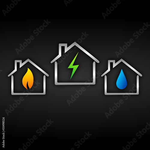 logos gaz, electricity, water 2013_03_17 - 03 (black)