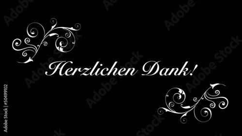 Text - Herzlichen Dank schwarz