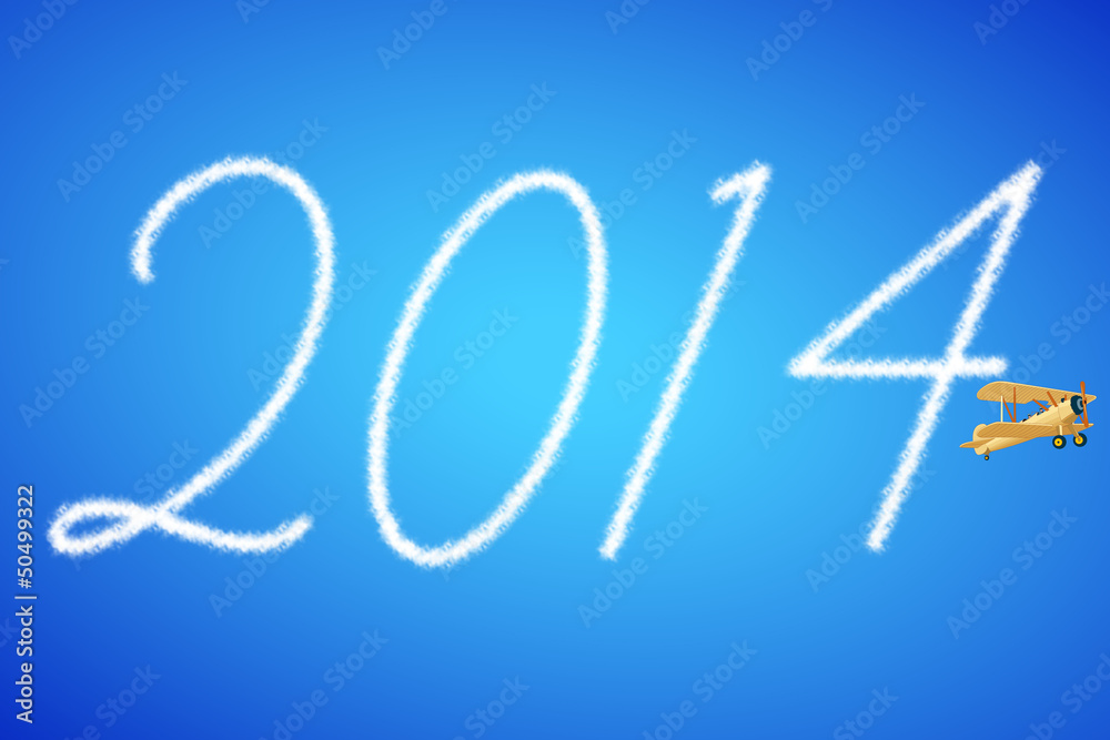 Fototapeta premium Wolkenschrift - 2014