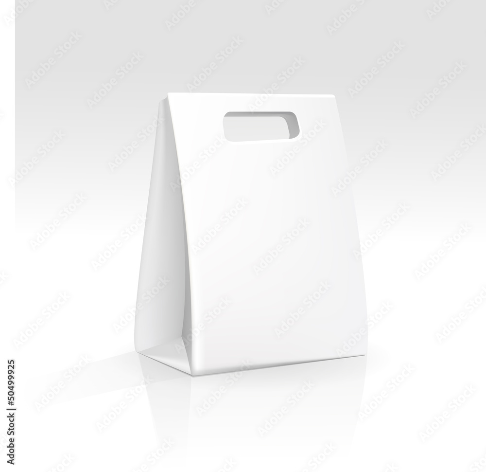Empty Shopping Bag on White Background Empty Shopping Bag on White Background