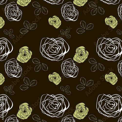 roses patterns floral  seamless pattern vectors