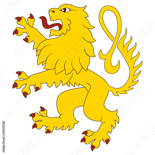 Standing heraldic lion