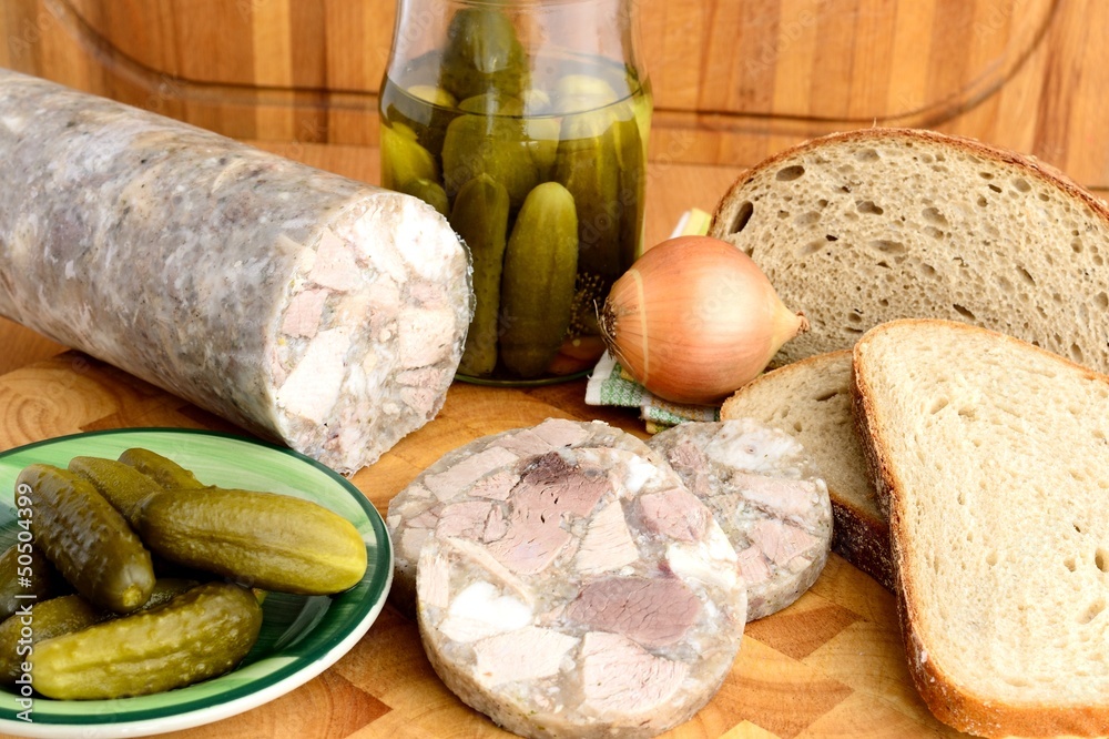 Fototapeta premium Traditional Czech Food - Headcheese
