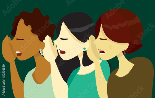 Three Young Women Gossiping