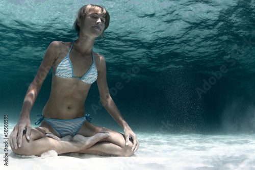 Yoga underwater