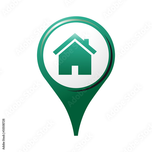 icône, symbole, logo, maison
