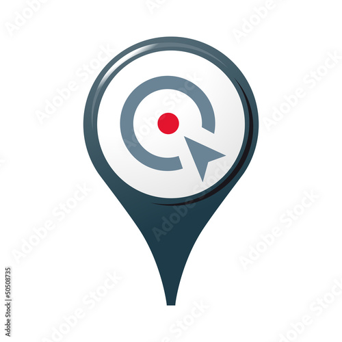 icône, symbole, logo, géolocalisation