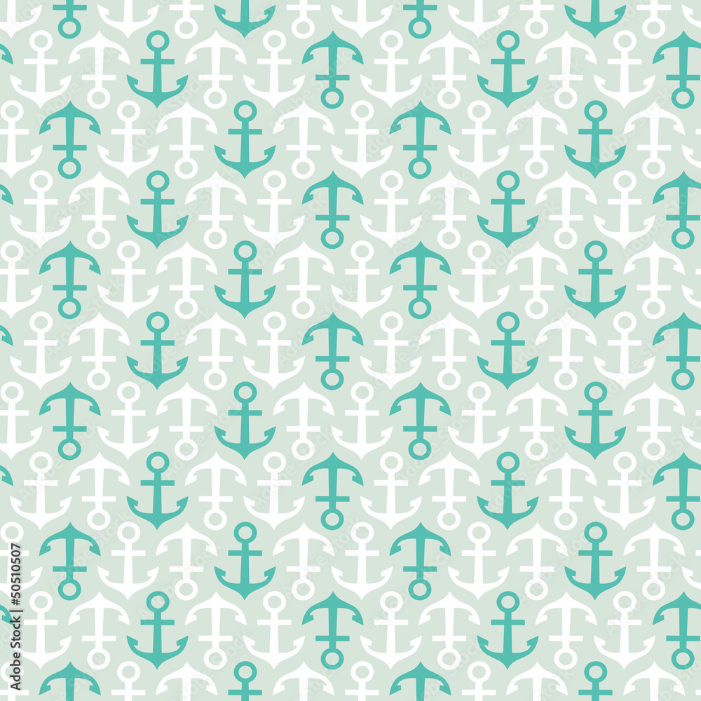 Seamless stylish summer pattern with anchors Seamless stylish summer pattern with anchors