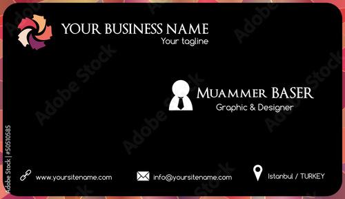 Abstract colorful business card