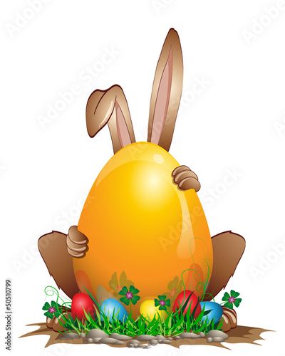 Osterei_gold_hase