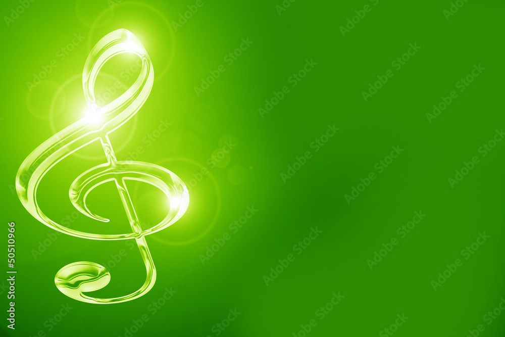 Glowing musical note Glowing musical note