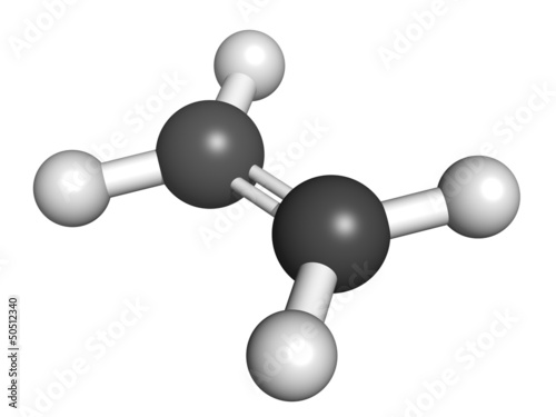 ethylene (ethene) plant hormone and polyethylene (PE) building b