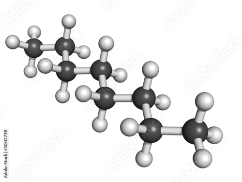Photos Octane hydrocarbon, molecular model.