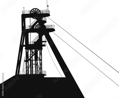 a tower for coal mining vector