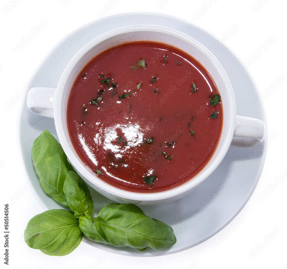 Tomato Soup isolated on white Tomato Soup isolated on white