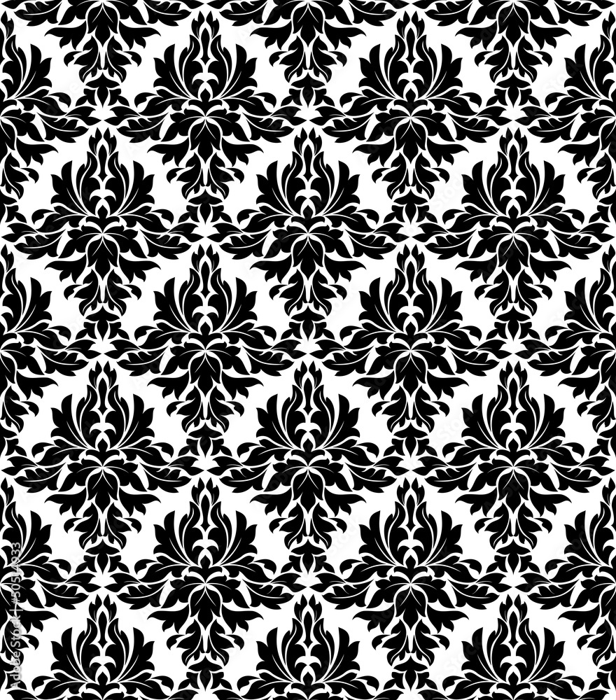 Seamless background in retro damask style Seamless background in retro damask style