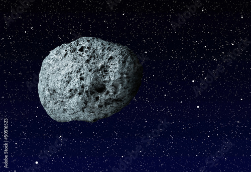 large asteroid flying in the universe #50516523