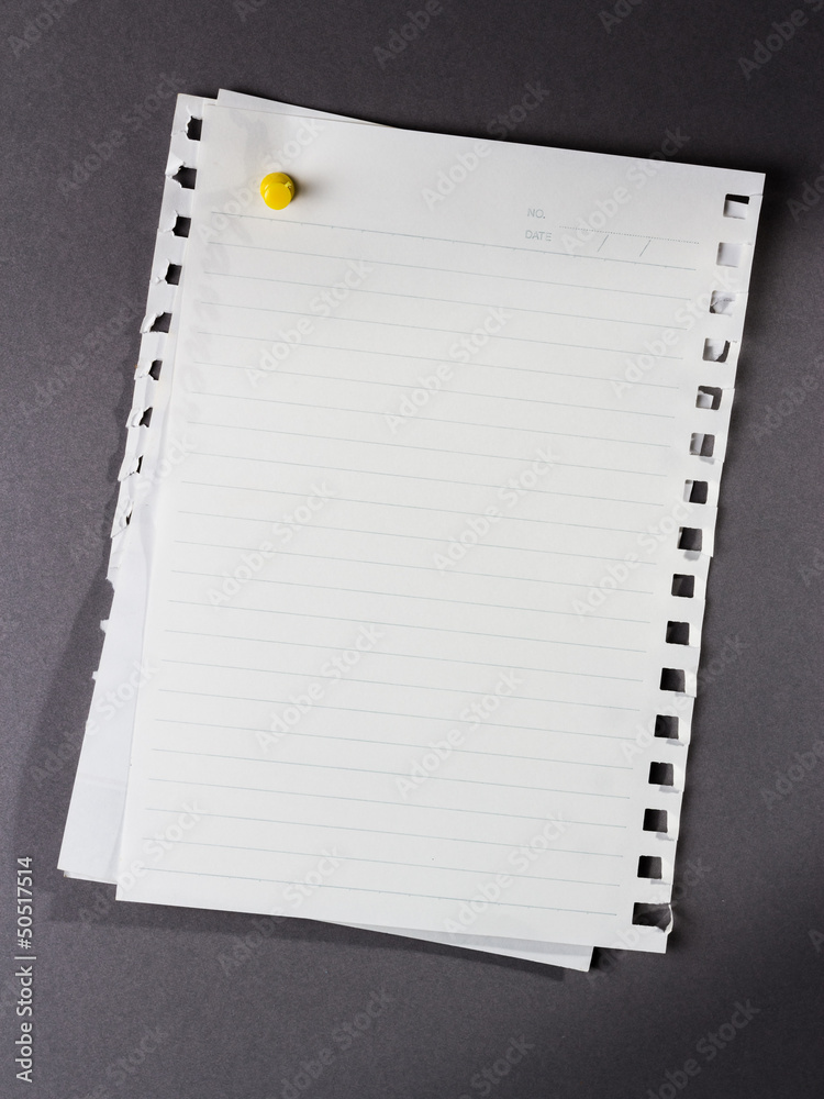 Paper on gray background Paper on gray background