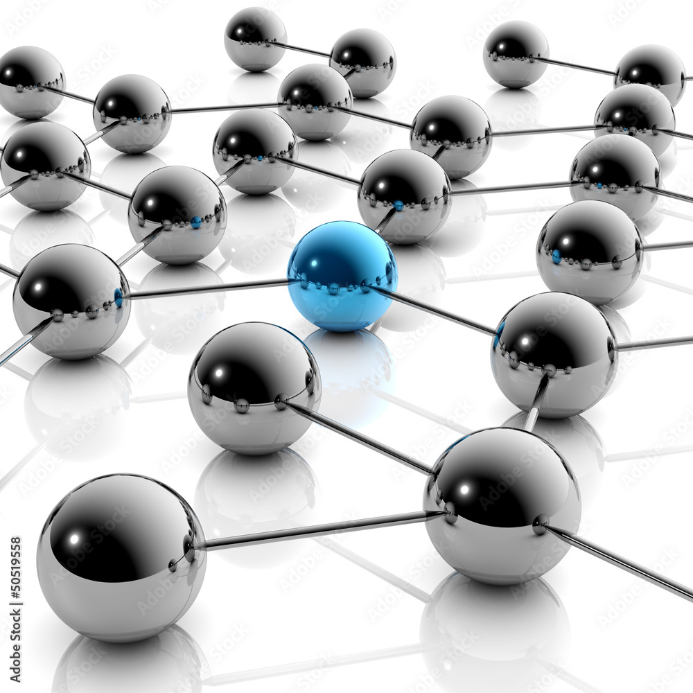 Fototapeta premium Network und Business - 3D Grafik / 3d Illustration