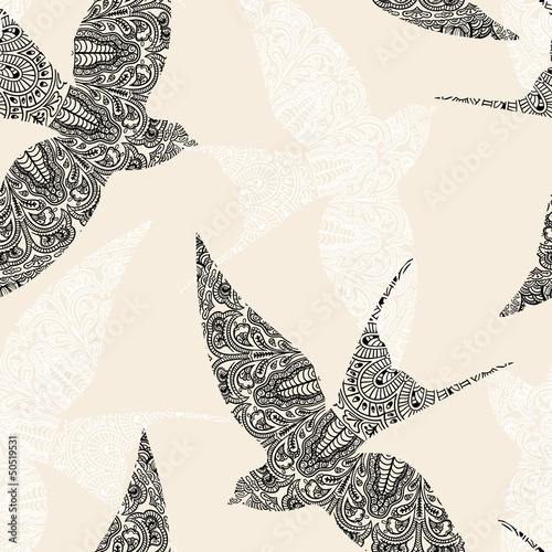 swallow seamless pattern