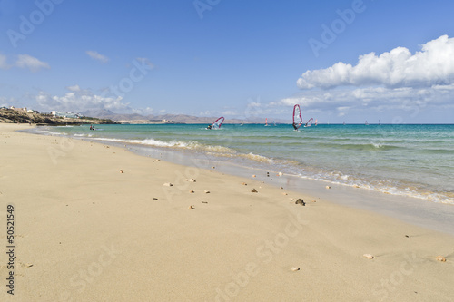 People doing Windsurf in Fuerteventura