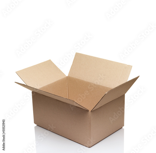 open empty cardboard box