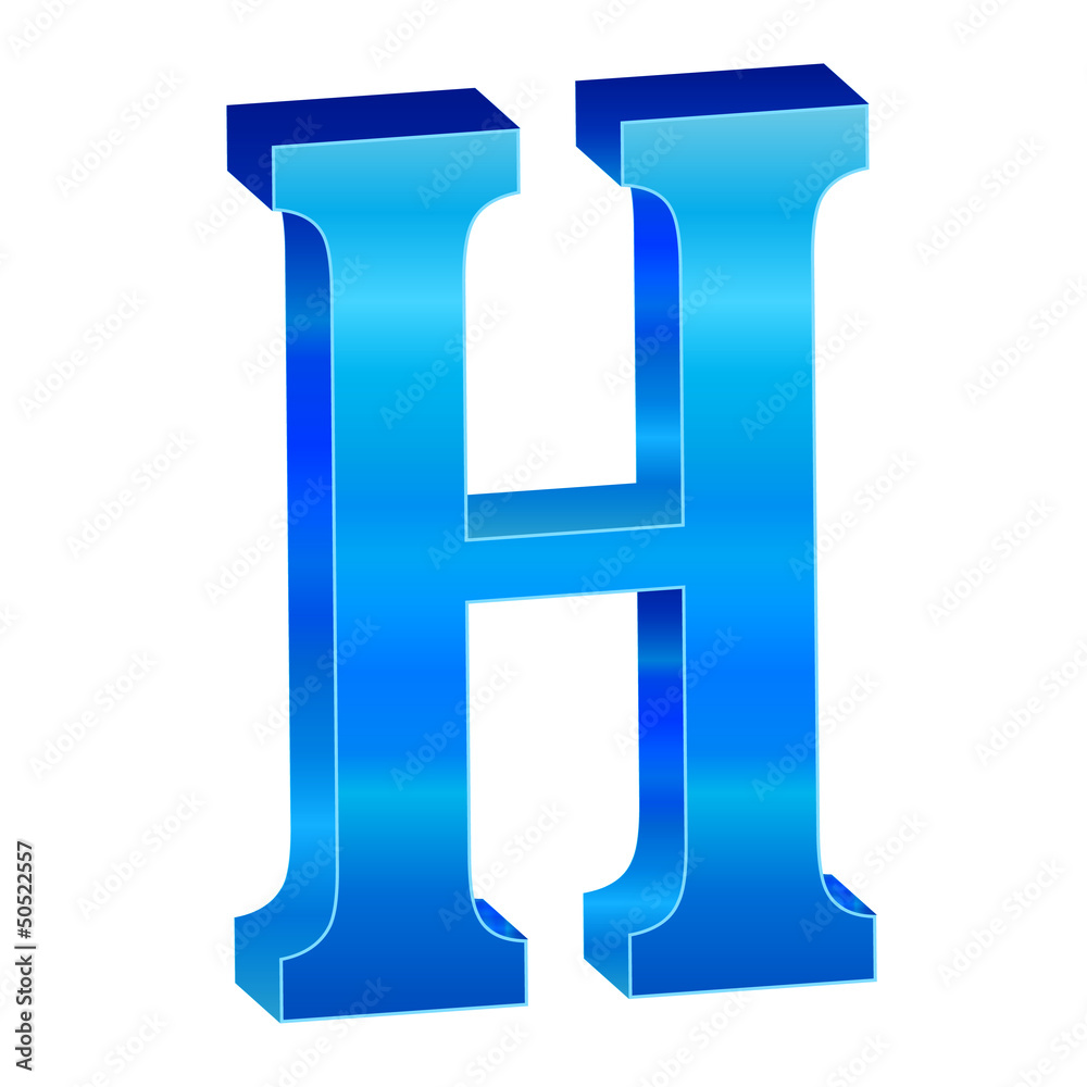 H アルファベット 青 H アルファベット 青