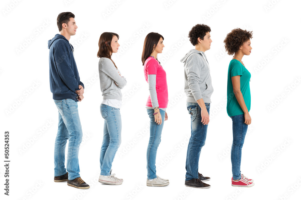 People Standing In A Row People Standing In A Row